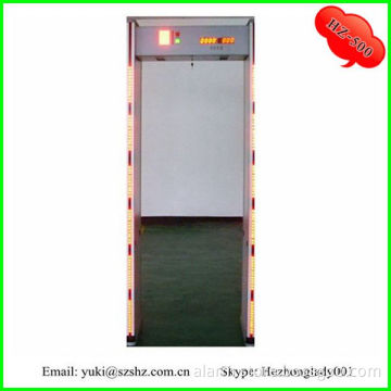 HZ-500 waterproof 6 zones security door frame with LED pillar lamp